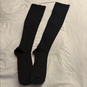 Women's Black Knee-High Hosiery Socks